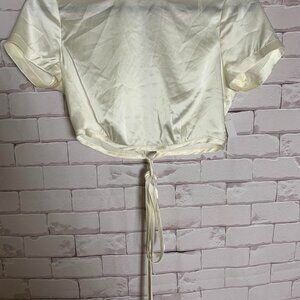 Silk-like cropped top Brand New with Tags